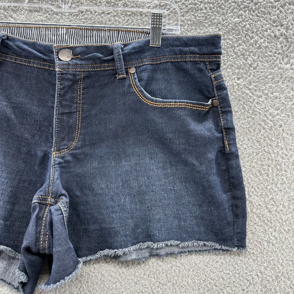 Fire & Gold Shorts Women's 10 Blue Dark Wash Denim Cut Off Shorts Ladies 10 - Picture 2 of 13